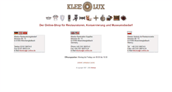 Desktop Screenshot of kleelux.de